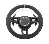 Upgrade Leather Steering Wheel Compatible For Porsche Cayenne Boxster Panamera Cayman 911 991 970 997 718 Steering Wheel Plug and Play(Style 3)