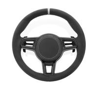 Upgrade Leather Steering Wheel Compatible For Porsche Cayenne Boxster Panamera Cayman 911 991 970 997 718 Steering Wheel Plug and Play(Style 4)