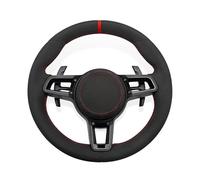 Upgrade Leather Steering Wheel Compatible For Porsche Cayenne Boxster Panamera Cayman 911 991 970 997 718 Steering Wheel Plug and Play(Style 1)