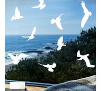 37 Pièces Autocollants de Fenêtre Anti-Collisio, Autocollants de Fenêtre en Forme d'Oiseau, Stickers Fenetre Electrostatique PVC Autocollants, Réutilisable Autocollant Statique Motif Oiseau