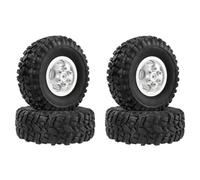 Upgrade Metal RC Wheels and Tires Set pour 1:12 Scale Crawler - Compatible avec MN MODEL1/12 Mn82 LC79 N78 Naughty Dragon RC Cars(S)
