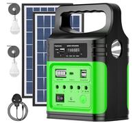 Upgrade-vclpower Station d'alimentation 20 000 mAh CC avec panneaux solaires, sortie 12 V/9 V, charge rapide, station d'alimentation portable pour la maison, les urgences, le camping en plein air