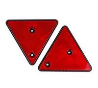 upgrade4cars 2 Catadioptre Remorque Triangle | Réflecteur de Remorquage Adhésif Rouge | Accessoires pour Remorques Universel