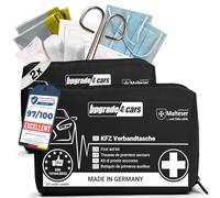 Upgrade4cars 2 x Trousse de Premiers Secours pour Voiture, Maison, Voyage, Randonnée, etc. - Kit Médicale Complète 2025 Noir Sac d'Urgence Toute l'Europe