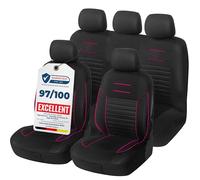 upgrade4cars Autositzbezüge Set Universal Version 2026 | Auto-Schonbezüge für Die Vordersitze & Rückbank in Pink | Autozubehör Innenraum Deko