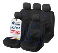 upgrade4cars Autositzbezüge Set Universal Version 2026 | Auto-Schonbezüge für Die Vordersitze & Rückbank in Blau | Autozubehör Innenraum Deko