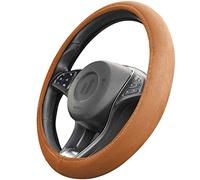 Upgrade4cars Couvre Volant Voiture Brun | Accessoires Auto Interieur | Taille Universel 37-39 cm | Cadeaux pour Femmes et Hommes | Decoration pour l'été et l'hiver