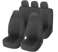 upgrade4cars Housse de Siege Voiture Appui Tête Intégré Universelle Noir | Convient à la plupart des voitures | Appuie-tête non amovibles | lavable & confortable | pour Été & Hiver