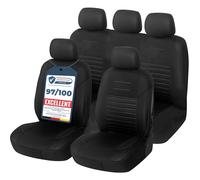 upgrade4cars Housse de Siege Voiture Universelle Noir | Ensemble de Housses Siège Auto Universel | Couvre Sieges pour Avant et Arrière
