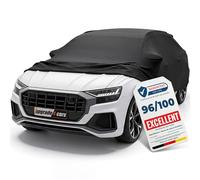 Upgrade4cars Housse Voiture Intérieur Elastique | Bâche Élastique en Tissu Noir | Taille SUV - S (415-455 cm)