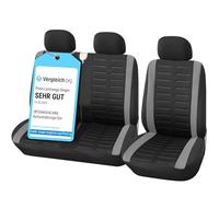 upgrade4cars Housses de Siège de Camion Avant Universelle Noir Gris | Housse de Sieges Auto Universel pour Conducteur et Passager | Accessoires Interieur Gadget