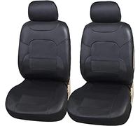 upgrade4cars Housses de Siège de Voiture Avant Simili-Cuir Universelle Noir | Housse de Sieges Auto Universel pour Conducteur et Passager | Accessoire Interieur
