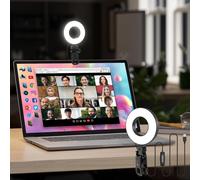 Upgraded 23Led Ring Light For Laptop, Portable Usb Plug Clip On Ring Light [ 1H/1,5H/2H Timer] Video Conference Light For Computer Laptop Ipad Phone Selfie Stand