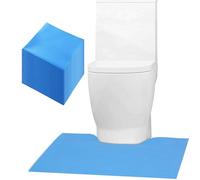 Lot de 25 tapis de toilette jetables, super absorbants, tapis de sol de toilette jetables pour urine, tapis de toilette en forme de U pour urine, protection du sol des toilettes, 61 x 55,9 cm