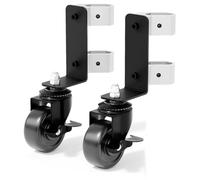 Upgraded 360° Dual Front Wheels Toolbox Front Wheels Caster Set for Rolling Tool Box Toolbox Accessories Black