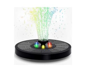 Upgraded 3W Solar Fountain Pump with LED Colorful Lights for Bird Bath, Outdoor Garden Decor Water Feature