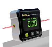Upgraded 4-Side Magnetic Digital Angle Gauge,Cube Inclinometer with Backlight,Digital Angle Finder Magnetic,Table Saw Miter Protractor,Woodworking Measuring Tool,Level Box for Hanging (1 Set)