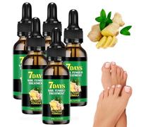 Upgraded Beauras Nail Fungus Treatment New 2025 Formula Beauras 7 Day Nail Fungus Treatment - Strengthen Brittle Peeling Nails, Ginger & Herbal Serum for Toenail & Fingernail Repair (5 Pcs)