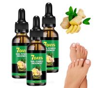 Upgraded Beauras Nail Fungus Treatment New 2025 Formula Beauras 7 Day Nail Fungus Treatment - Strengthen Brittle Peeling Nails, Ginger & Herbal Serum for Toenail & Fingernail Repair (3 Pcs)