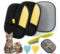 Upgraded Electrostatic Gloves Pet Hair, Electrostatic Hair Removal Glove, Static Hair Removal Glove for Dogs and Cats, Reusable Cat & Dog Hair Remover for Couch, Furniture, Carpet, Car Seat (A,2PCS)