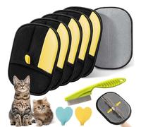 Upgraded Electrostatic Gloves Pet Hair, Electrostatic Hair Removal Glove, Static Hair Removal Glove for Dogs and Cats, Reusable Cat & Dog Hair Remover for Couch, Furniture, Carpet, Car Seat (A,5PCS)