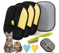 Upgraded Electrostatic Gloves Pet Hair, Electrostatic Hair Removal Glove, Static Hair Removal Glove for Dogs and Cats, Reusable Cat & Dog Hair Remover for Couch, Furniture, Carpet, Car Seat (A,3PCS)