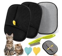 Upgraded Electrostatic Gloves Pet Hair, Electrostatic Hair Removal Glove, Static Hair Removal Glove for Dogs and Cats, Reusable Cat & Dog Hair Remover for Couch, Furniture, Carpet, Car Seat (B,2PCS)