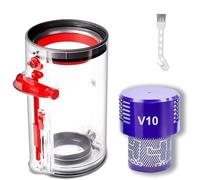 Upgraded Large Dust Bin Replacement for Dyson Cyclone V10 Animal,V10 Total Clean,V10 Absolute,V10 Animal,SV12 Vacuum Canister Bin for Part No.969509-01 with 1 HEPA Filter