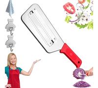 Upgraded Stainless Steel Cabbage Shredder for Coleslaw, Double-Layer Slicer &Multifunctional Vegetable Cutter for Sauerkraut, Salad and Stir Fry Prep (Red)