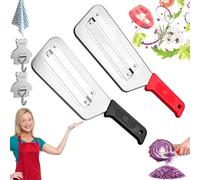 Upgraded Stainless Steel Cabbage Shredder for Coleslaw, Double-Layer Slicer &Multifunctional Vegetable Cutter for Sauerkraut, Salad and Stir Fry Prep (2Pcs-B)