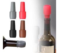 Upgraded Wine Stoppers for Wine Bottles, Reusable Sparkling Wine Bottle Silicone Wine Bottle Stopper, Cover Wine Bottle Caps for Champagne Beer Home Kitchen Bars Use(4)