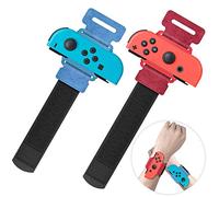 Upgraded Wrist Bands for Just Dance 2021 2020 Nintendo Switch, YUANHOT Adjustable Elastic Dance Straps for Switch Joy-Con Controllers, 2 Pack for Kids and Adults - Red/Blue