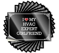 Upgrades Coque durable pour pare-chocs | I Love My HVAC Expert Girlfriend Petit autocollant pour fléchettes DIY (8 x 12 cm)