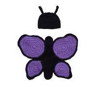 Upgrades Ensemble pull papillon pour bébé avec chapeau en coton pour nouveau-né garçon et fille