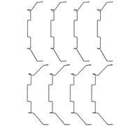 upHere Clip Ventilateur CPU 120mm,Attache Métallique pour Radiateur Processeur,Fixation Ventilateur PC,Noir,CPU-FC120K (8 pièces,Acier Inox)