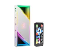 upHere Contrôleur ARGB pour PC,Régulation Thermique PWM 5V 3 PIN,Hub à Télécommande Sans Fil,Hub ARGB,Fan Hub,RGB Controller PC pour Ventilateurs de Boîtier,Synchronisation d'Éclairage RGB,P12PARGB WT