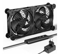 upHere Gaming Ventilateur PC 120mm Ultra Silencieux avec Contrôleur de Vitesse, AC 12V/220V Double Roller Ball, Cinq Réglable, pour PC/Playstation/TV Box, 2PCS (U2DC2-1)