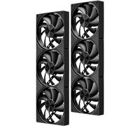 upHere U3K6 All-in-One Ventilateur PC,4-Pin PWM 120mm Ventilateurs de Boîtier,High Performance Cooling 1650 RPM Hydraulic Bearing Ventilateur Silencieux for PC Case CPU Cooling-Noir