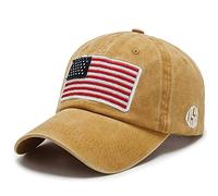 Uphily Chapeaux drapeau américain, 1.13 Vintage Jaune, M/taille unique