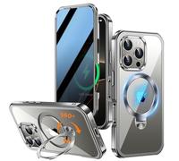 Upholyee [Support CD Rotatif à 360° et Coque magnétique d'écran de confidentialité intégrée pour iPhone 16 Pro Max [Compatible avec MagSafe et Signal Complet] Coque Anti-Espion intégrale Antichoc de