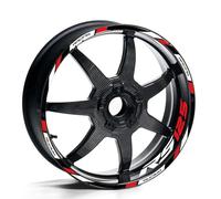 UPIKIT Autocollants réfléchissant Jante Autocollant Réfléchissant pour Jante De Roue De Moto 17 Pouces pour Aprilia RS125 RS 125 Rs125 Stripe Stickers Decals Rim Stripe Tape(Couleur 2)