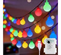 Uping Guirlande Lumineuse a Pile/USB 100 Led 15,5M Guirlande Lumineuse Interieur Exterieure Decoration Noel Sapin Chambre (Multicolore)