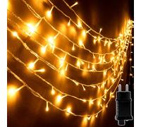 Uping Guirlande Lumineuse Intérieur Guirlande Lumineuse Sapin de Noël 100LED 10M Guirlande Lumineuse Noël Exterieure Guirlande Led Electrique Sapin 8 Modes Mémoire Blanc Chaud