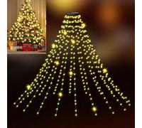 Uping Guirlande Lumineuse Sapin de Noël 400 Led 2mx20 Guirlande Electrique Sapin de Noël Lumineux Exterieur Intérieur Decoration Noel (Blanche Chaude)