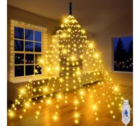 Uping Guirlande Lumineuse Sapin de Noël 400 Led 2mx20 Guirlande Sapin de Noël Lumineux Led Lumiere Decoration Exterieur Intérieur par USB (Blanc Chaud)