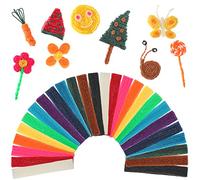 UPINS Lot de 1 500 bâtons de cire pour enfants, 13 couleurs flexibles, avec sac de rangement pour fournitures artistiques