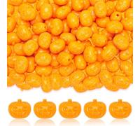 UPINS Lot de 100 perles artificielles en forme de citrouille d'Halloween pour la fabrication de bijoux pour l'automne, Halloween, bracelets, colliers, boucles d'oreilles, accessoires d'artisanat