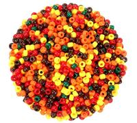 UPINS Lot de 1200 perles poney d'automne, de Thanksgiving pour cheveux, loisirs créatifs, Thanksgiving, décoration de fête d'automne