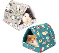 UPINS Lot de 2 cachettes pour cochons d'Inde lavables pour cochons d'Inde - Accessoires pour souris, chinchillas, hamsters, hérissons, furets, dragons barbus et rats