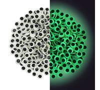 UPINS Lot de 300 yeux mobiles autocollants phosphorescents pour loisirs créatifs - 8 mm - Pour loisirs créatifs et Halloween
